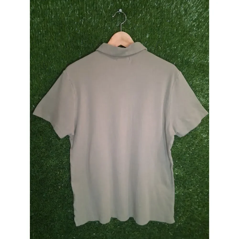 Banana Republic Men's Size M Polo Shirt Faded Olive Green Casual Short Sleeve